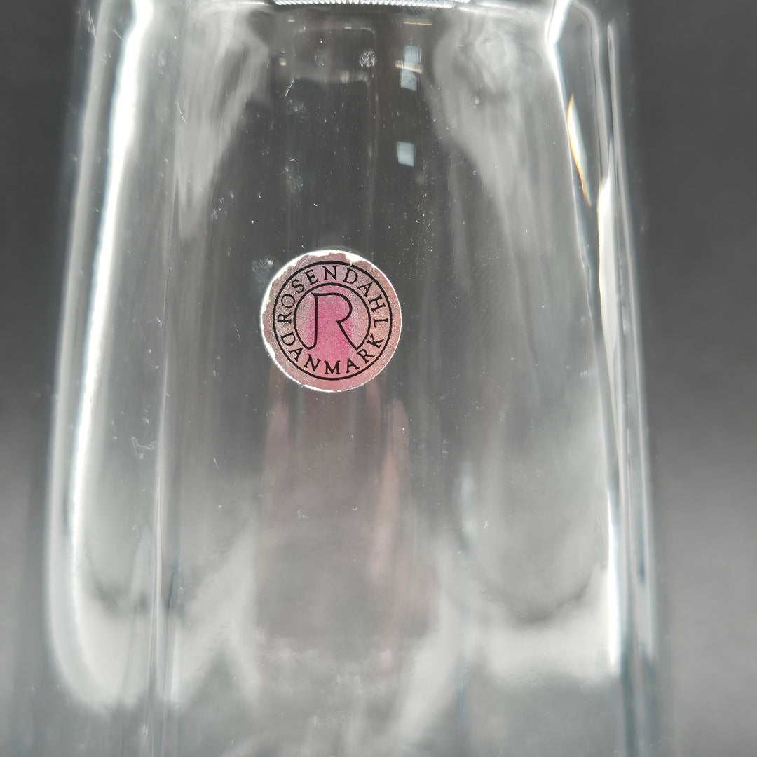 Elegant begagnat vattenglas i glas och metall från Rosendahl