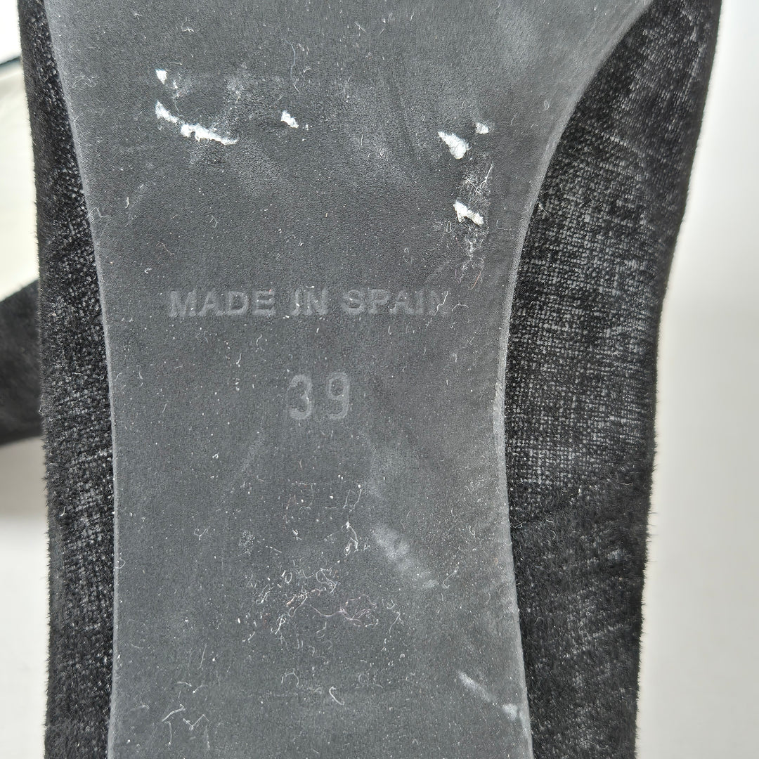 Svarta eleganta pumps i tyg storlek 39