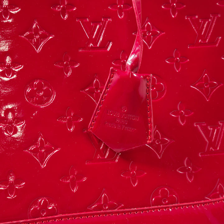 Lyxig röd Louis Vuitton handväska