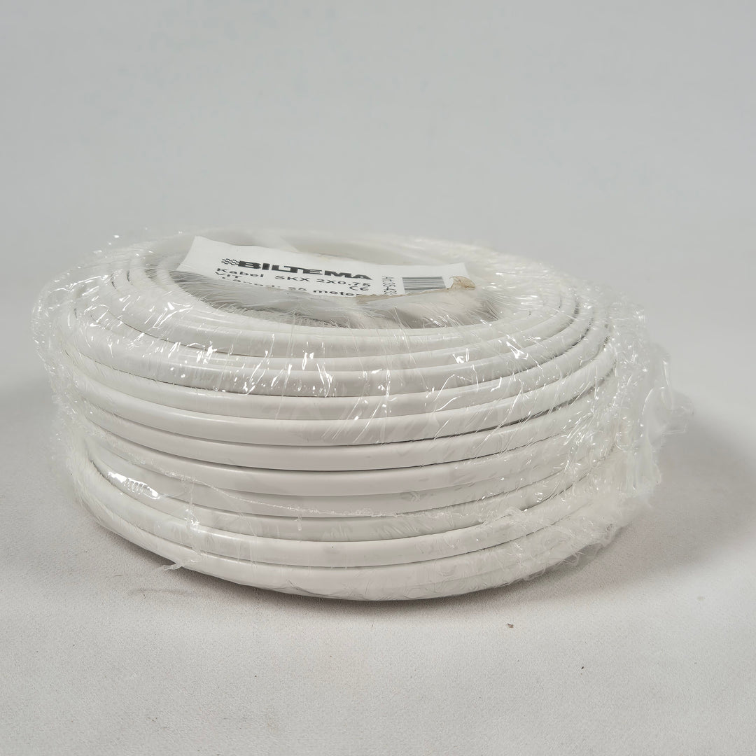 Biltema vit elektrisk kabel 25 meter