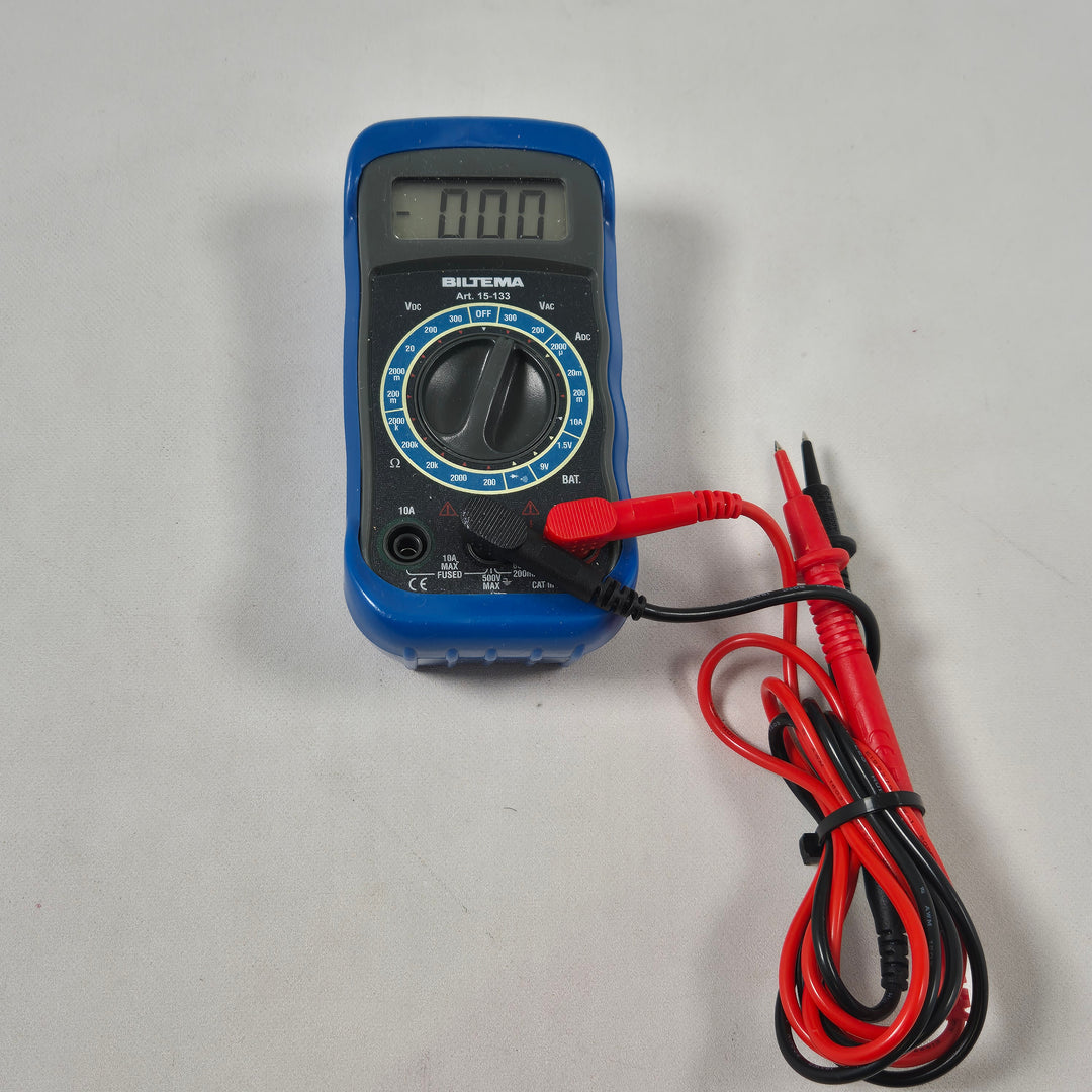 Digital multimeter Biltema blå svart begagnad