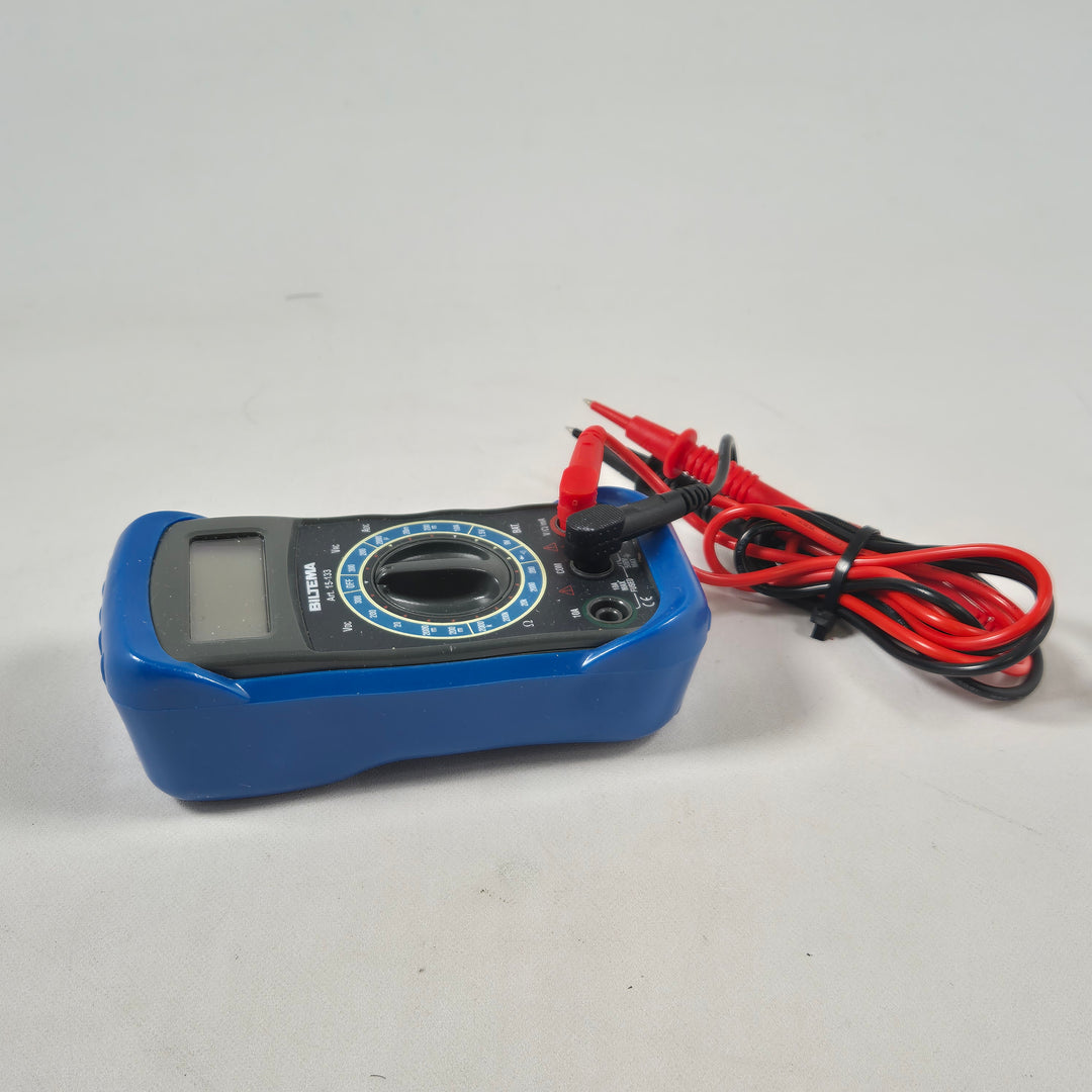 Digital multimeter Biltema blå svart begagnad