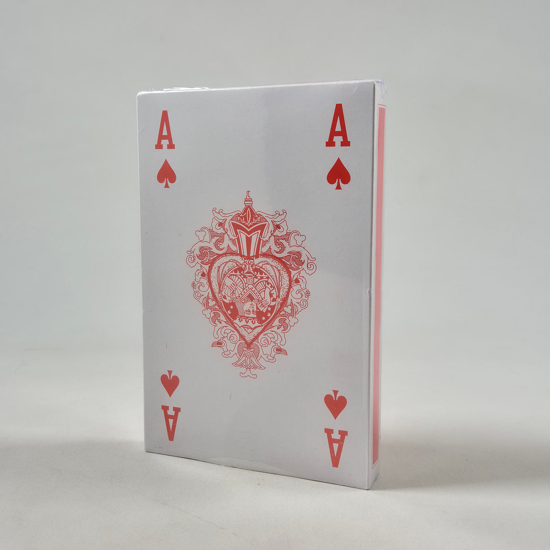 Vintage retro kortlek i rött och vitt