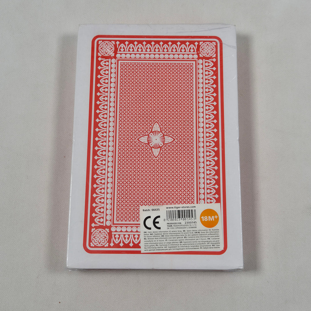 Vintage retro kortlek i rött och vitt