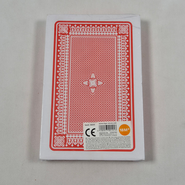 Vintage retro kortlek i rött och vitt