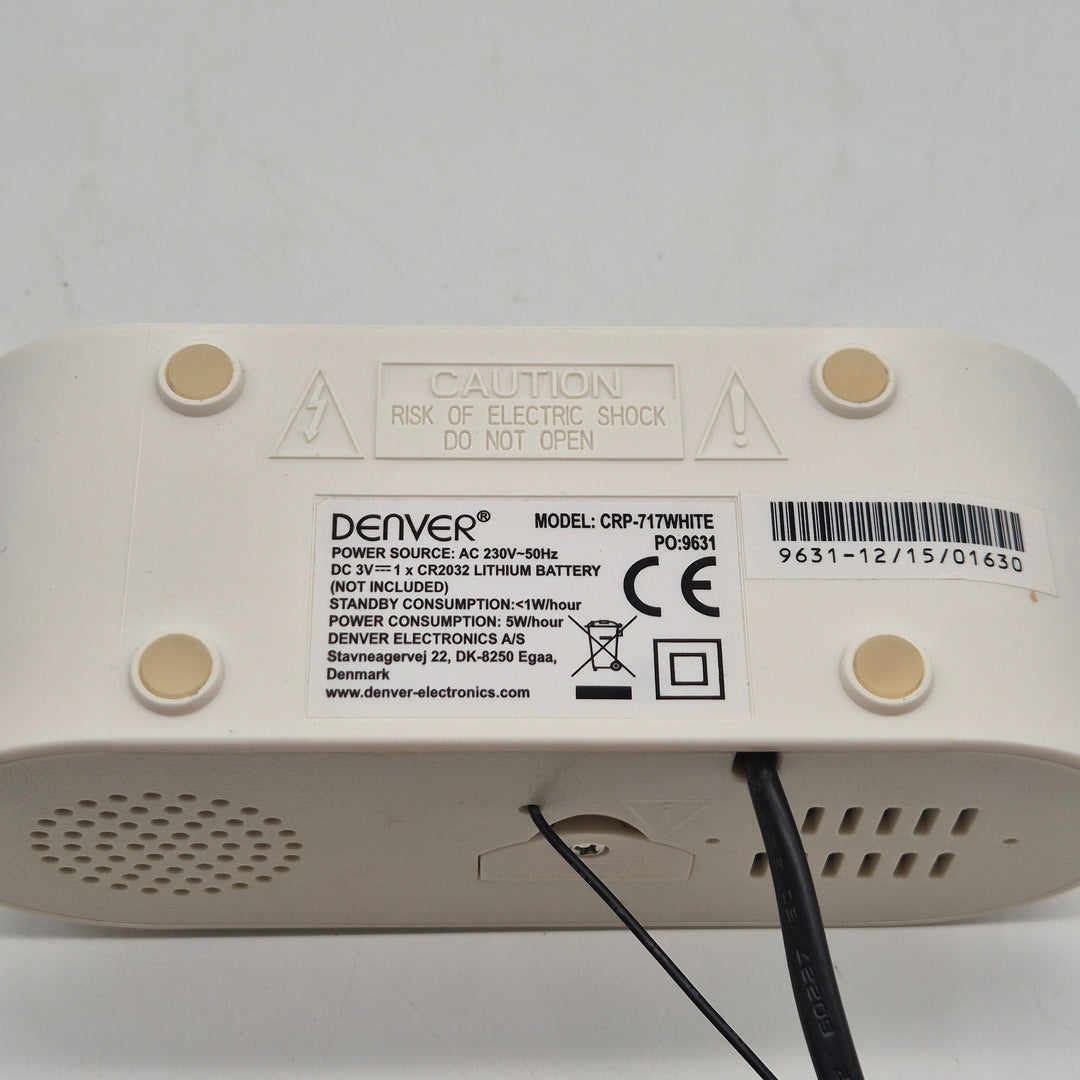 Modern Denver väckarklocka med FM-radio