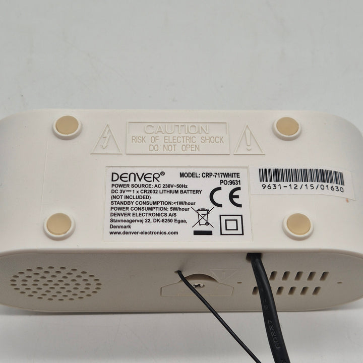 Modern Denver väckarklocka med FM-radio