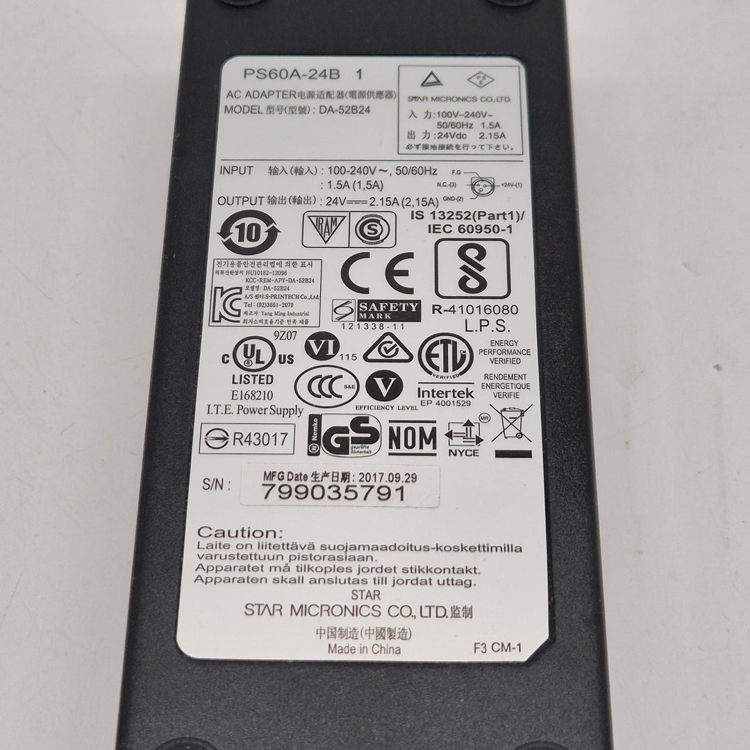 Star Micronics AC-adapter Högkvalitativ och Kompakt