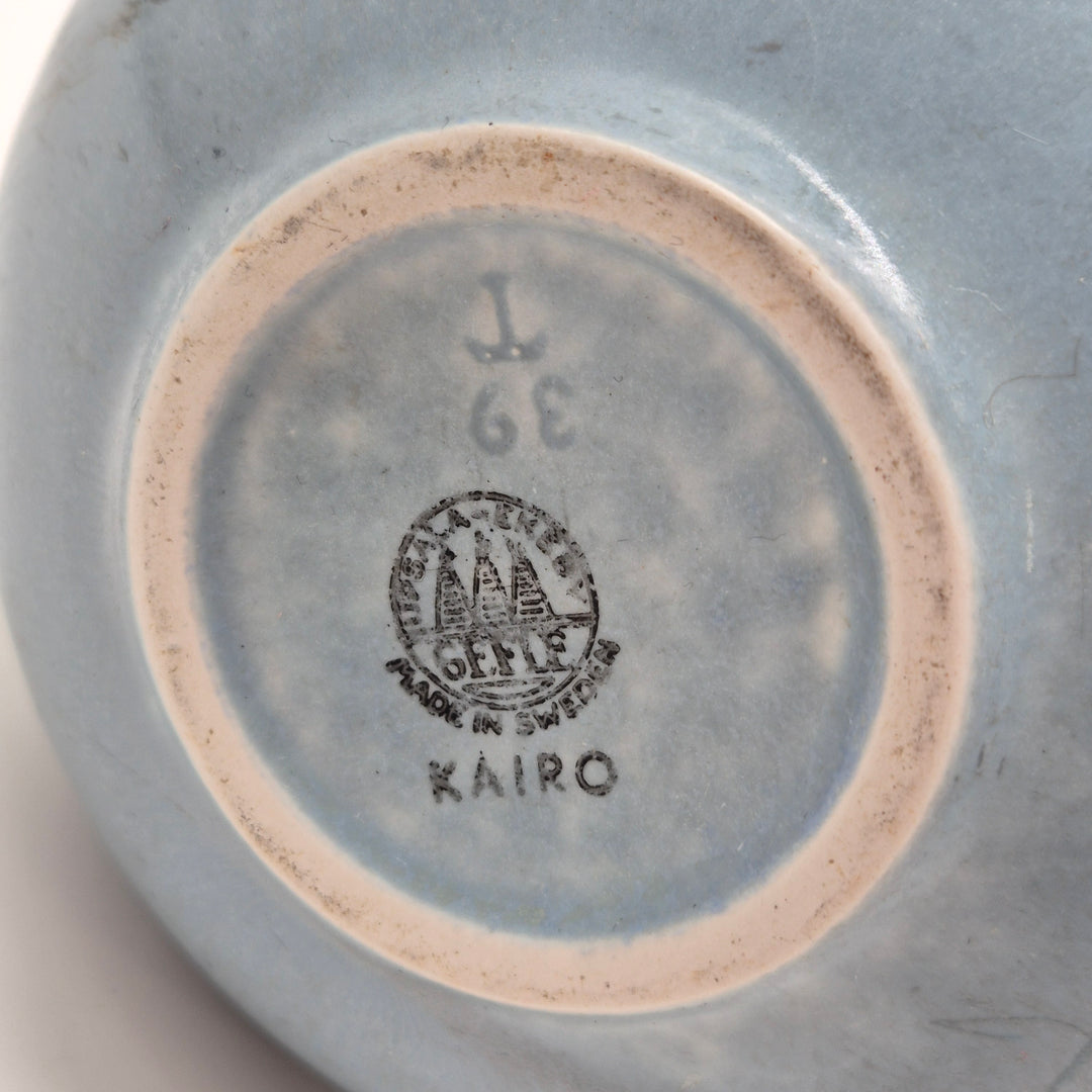 Retro Blå Kaipo Keramikvas från Finland