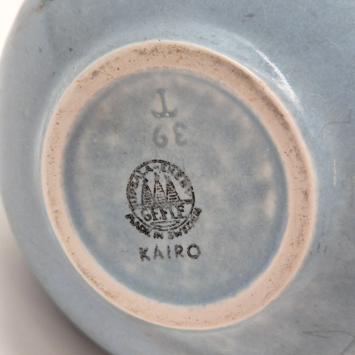 Retro Blå Kaipo Keramikvas från Finland