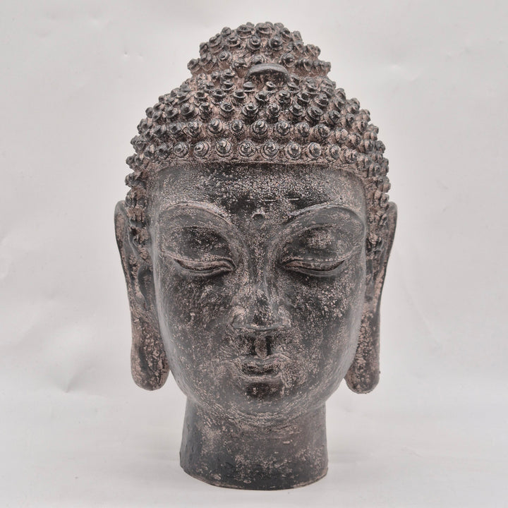 Exotisk retro Buddha-staty i patinerad komposit