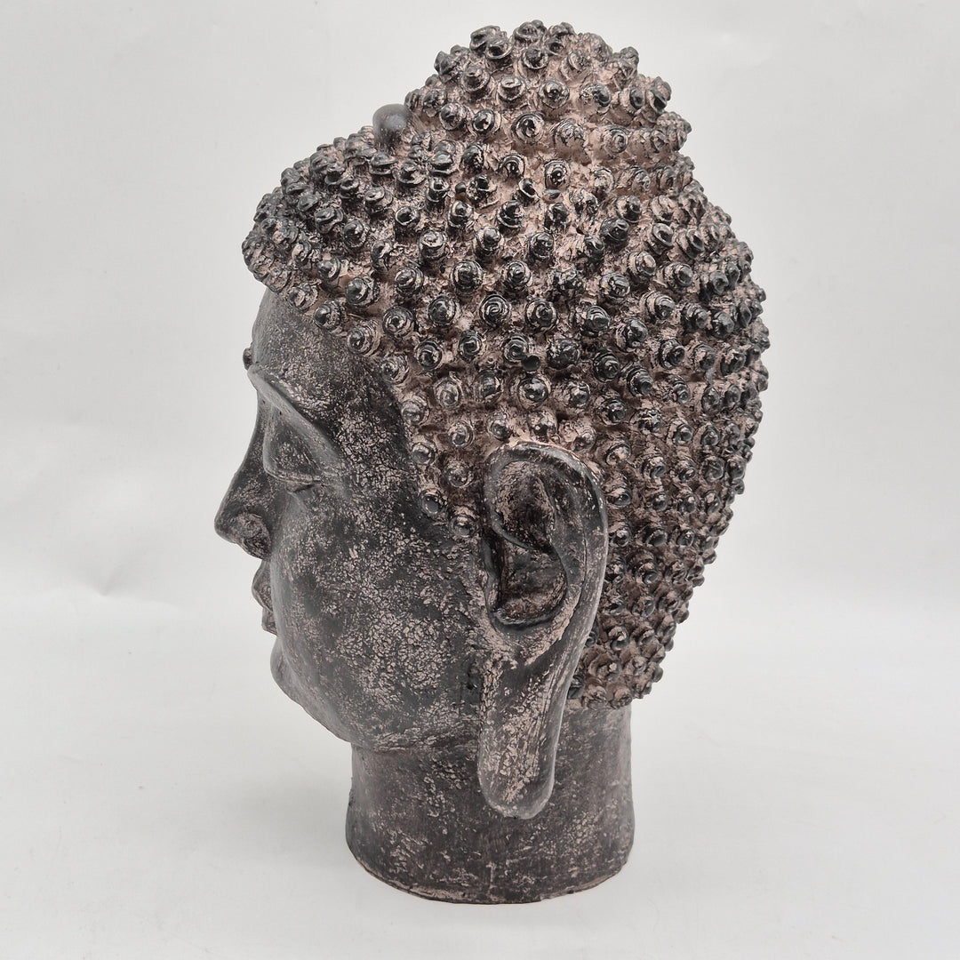 Exotisk retro Buddha-staty i patinerad komposit