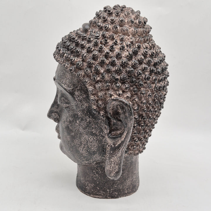 Exotisk retro Buddha-staty i patinerad komposit