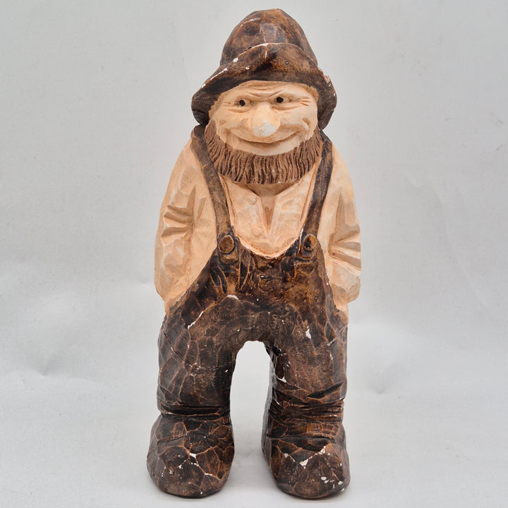 Retro träfigur föreställande äldre man från Danmark