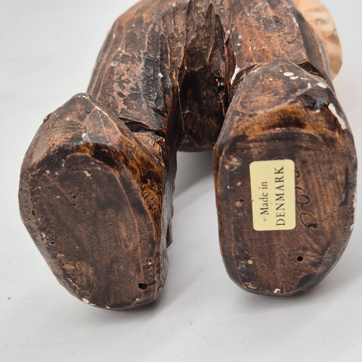 Retro träfigur föreställande äldre man från Danmark