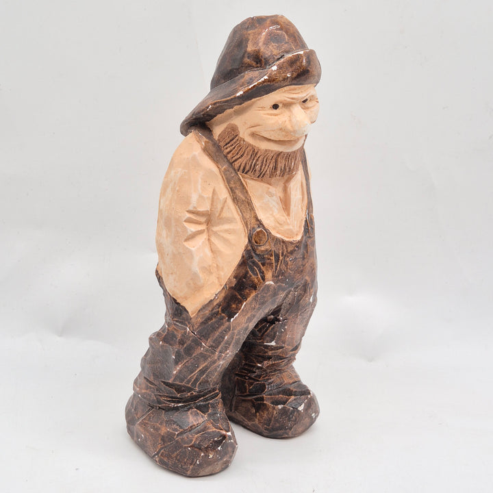 Retro träfigur föreställande äldre man från Danmark