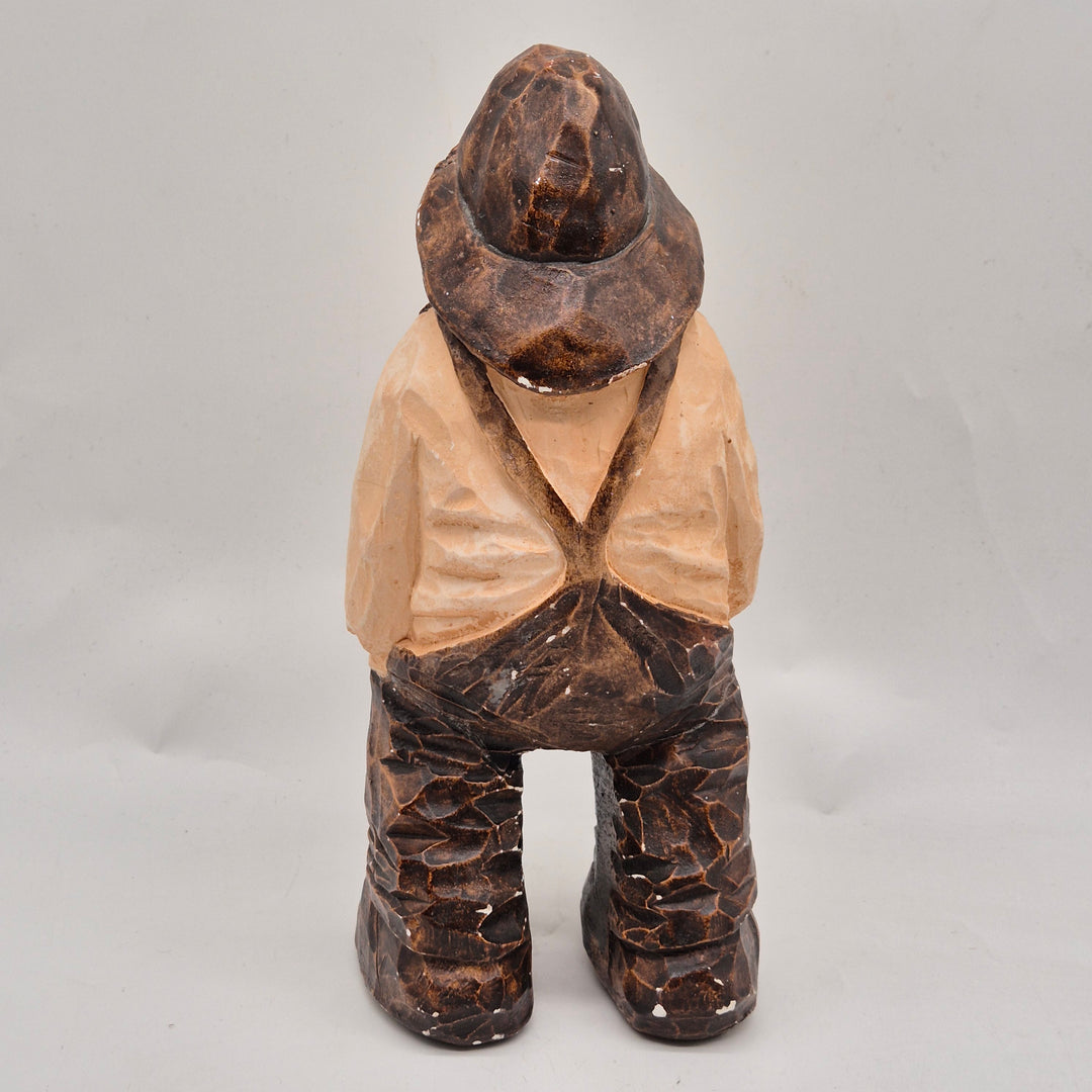 Retro träfigur föreställande äldre man från Danmark