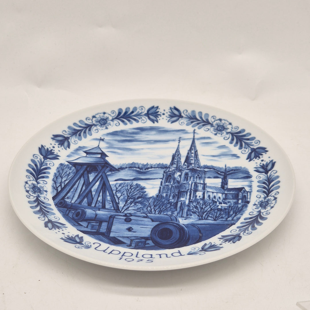 Upplandstema Samlartallrik Löberöd Retro 1975
