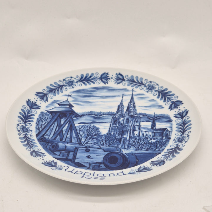 Upplandstema Samlartallrik Löberöd Retro 1975