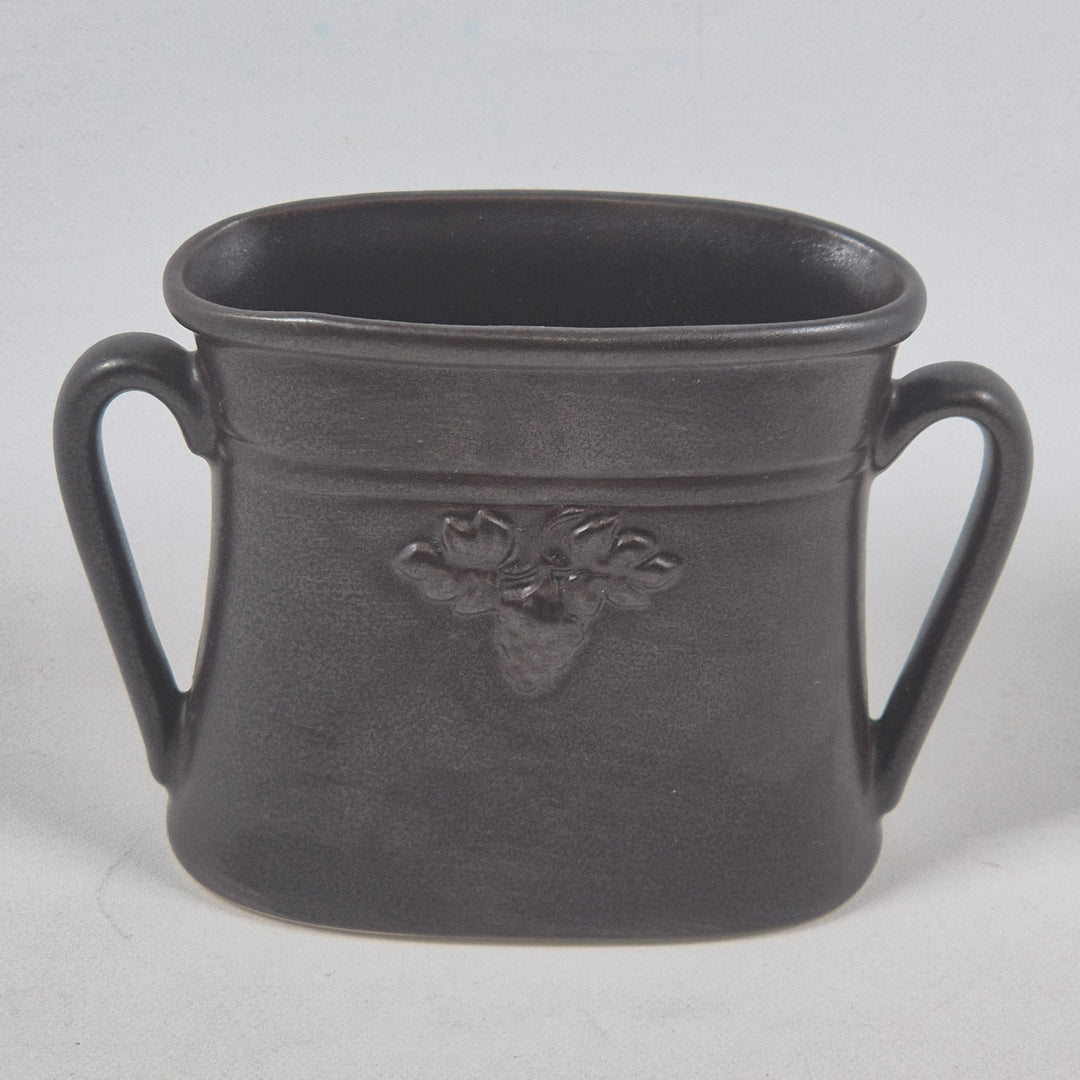 Höganäs Keramik retro kruka med druvrelief