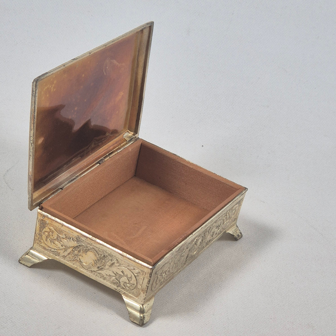 Retro Förvaringslåda i Metall med Norges Karta