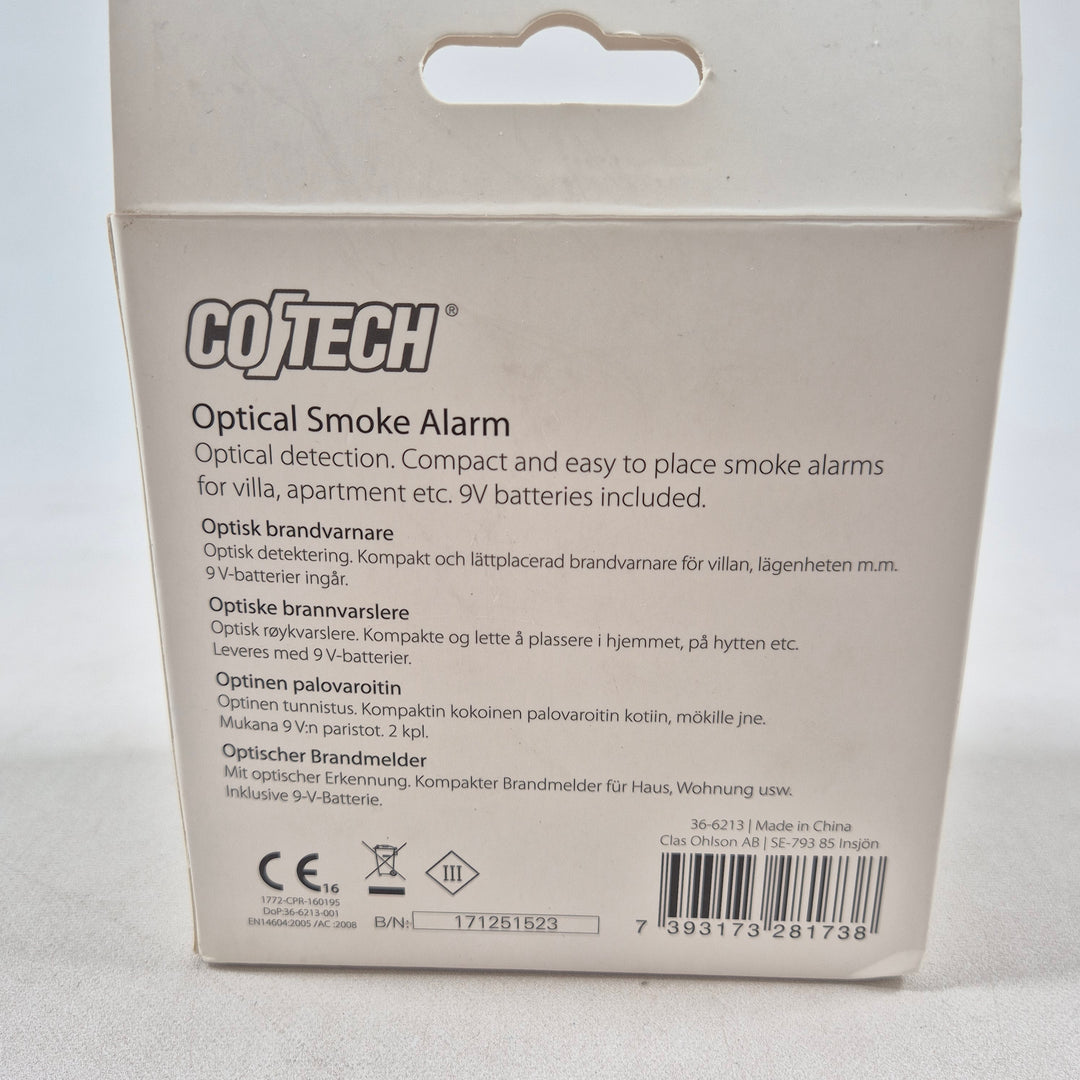 Optiskt brandlarm 2-pack från CO Tech
