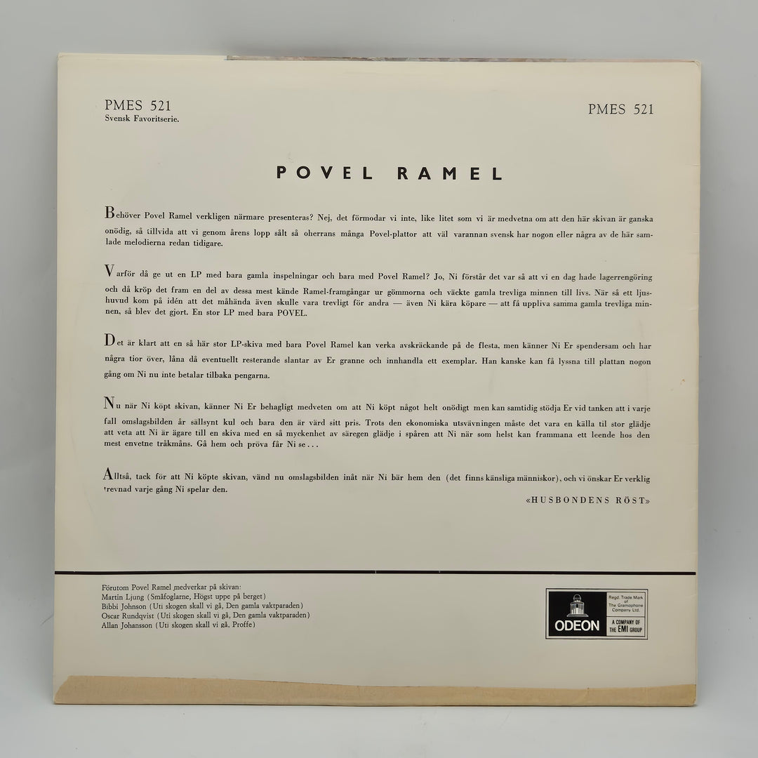Povel Ramel LP Retro Vinyl Odeon
