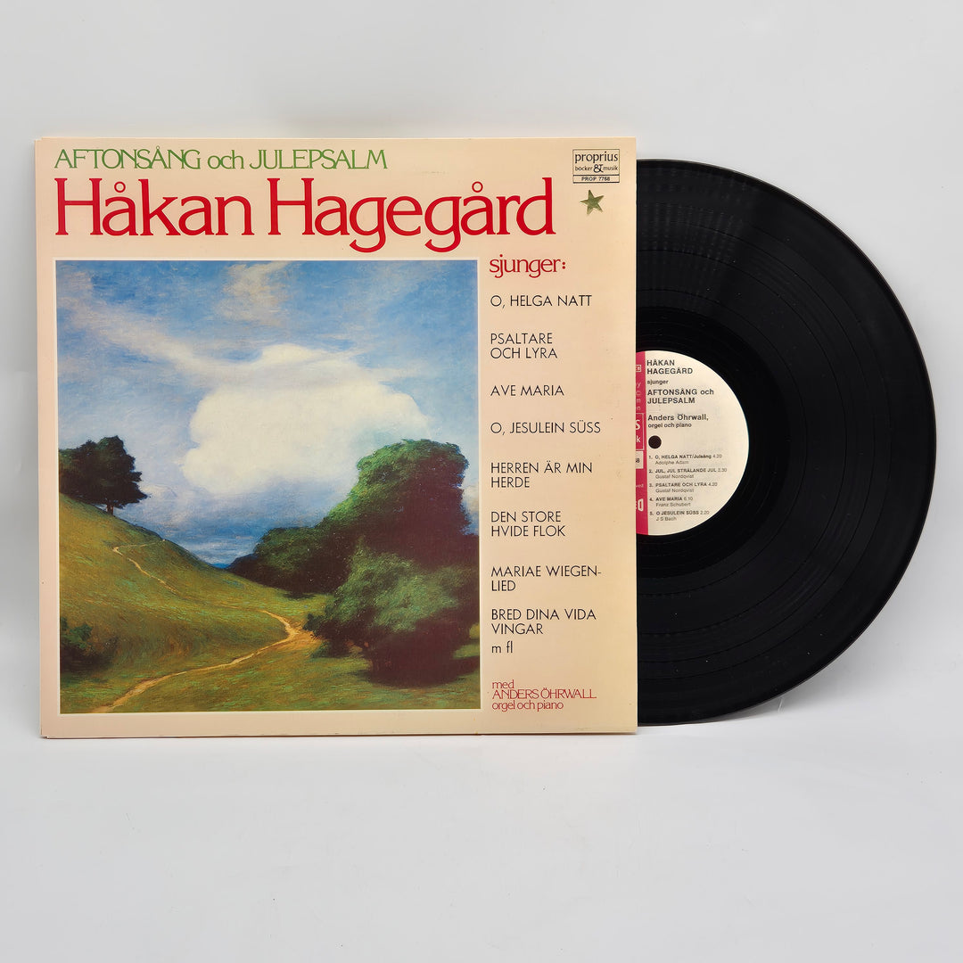Retro vinylskiva med Håkan Hagegård 12 tum