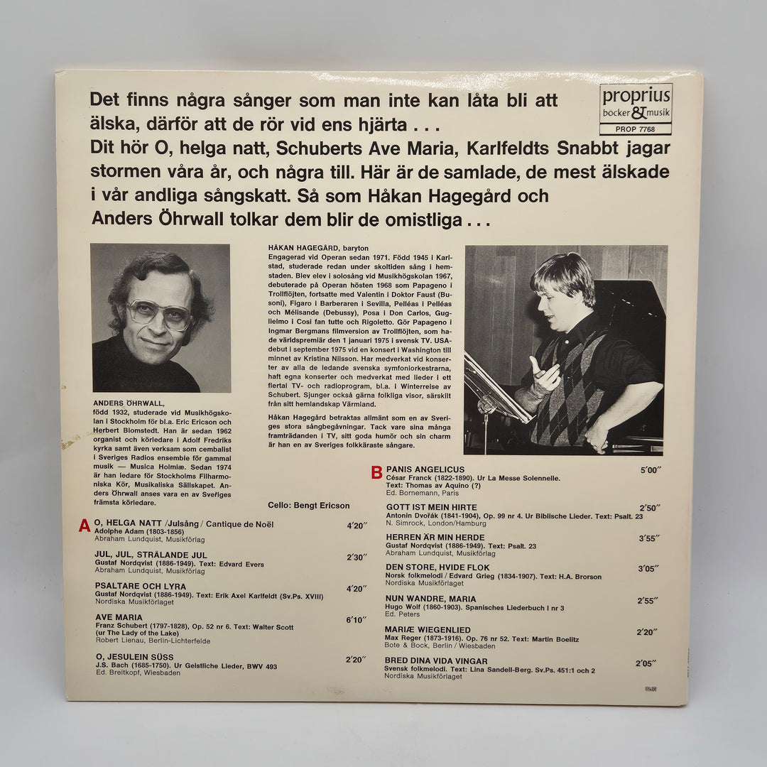 Retro vinylskiva med Håkan Hagegård 12 tum