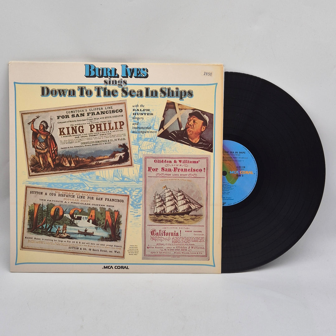 Vintage vinyl LP Burl Ives maritima låtar