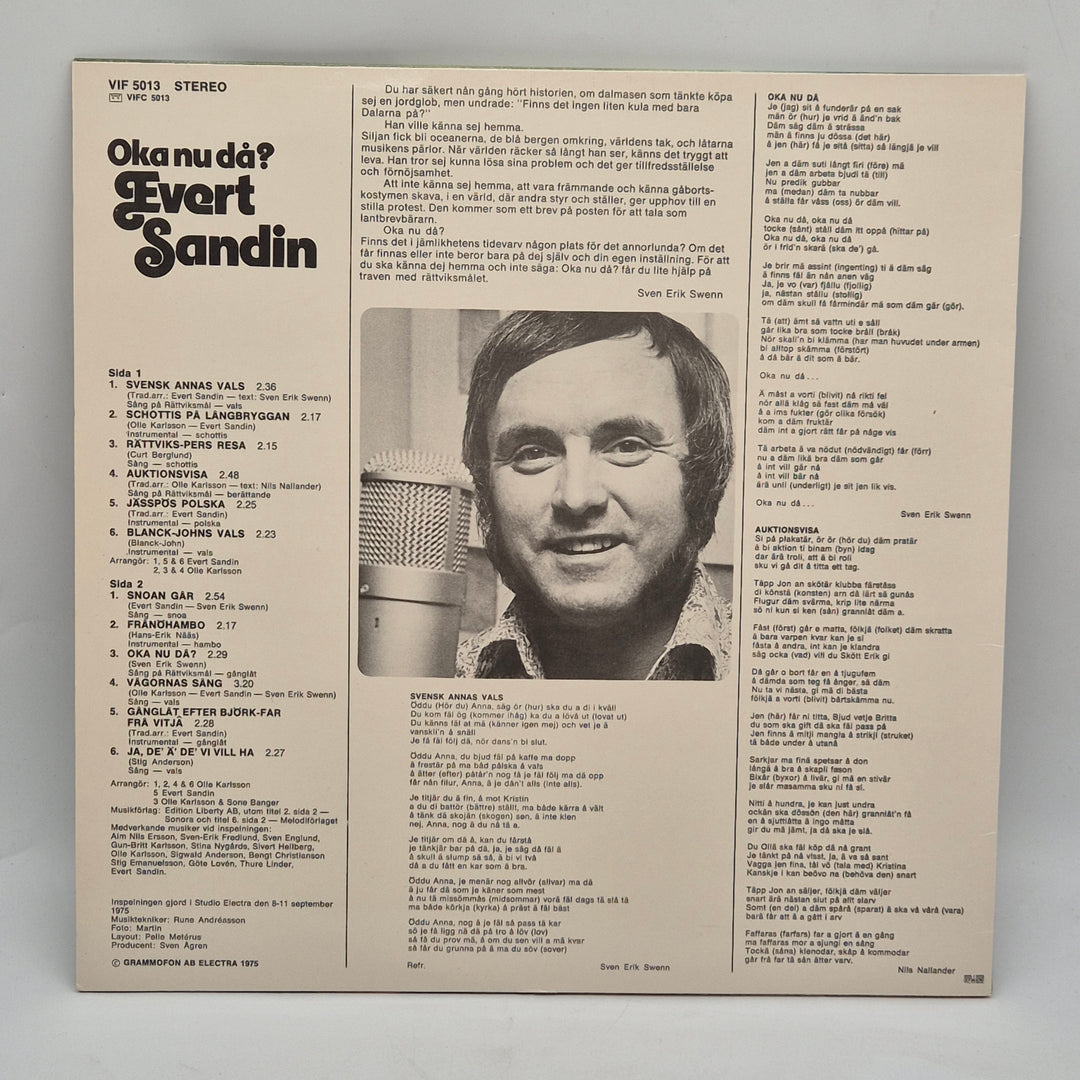 Klassisk Evert Sändin Vinyl LP Retro