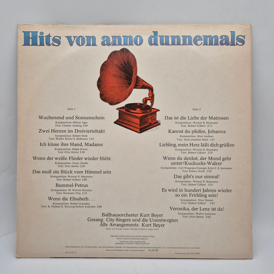 Retro Vinylskiva Hits von anno dunnemals Amiga