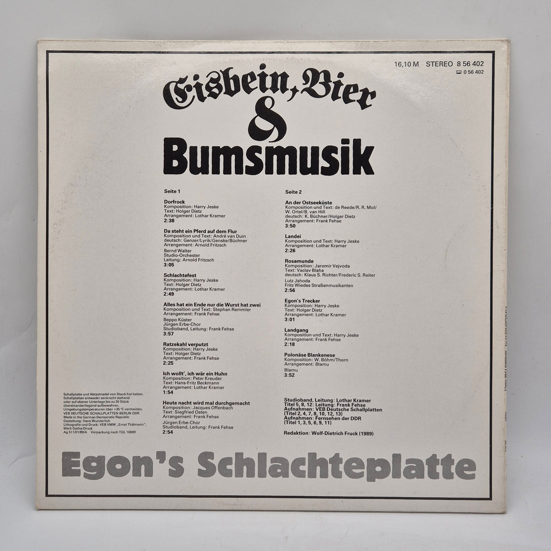 Amiga vinylskiva retro 80-tal Egon's Schlachtplatte
