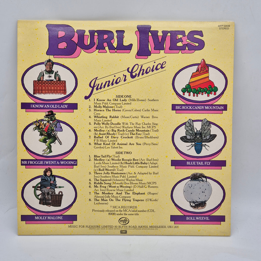 Retro Vinyl Burl Ives Junior Choice 12"