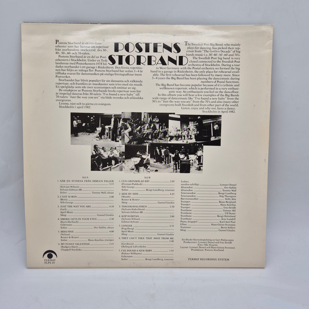 Postens Storband LP Vinyl Retro 80-tal