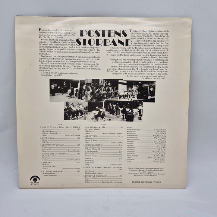 Postens Storband LP Vinyl Retro 80-tal