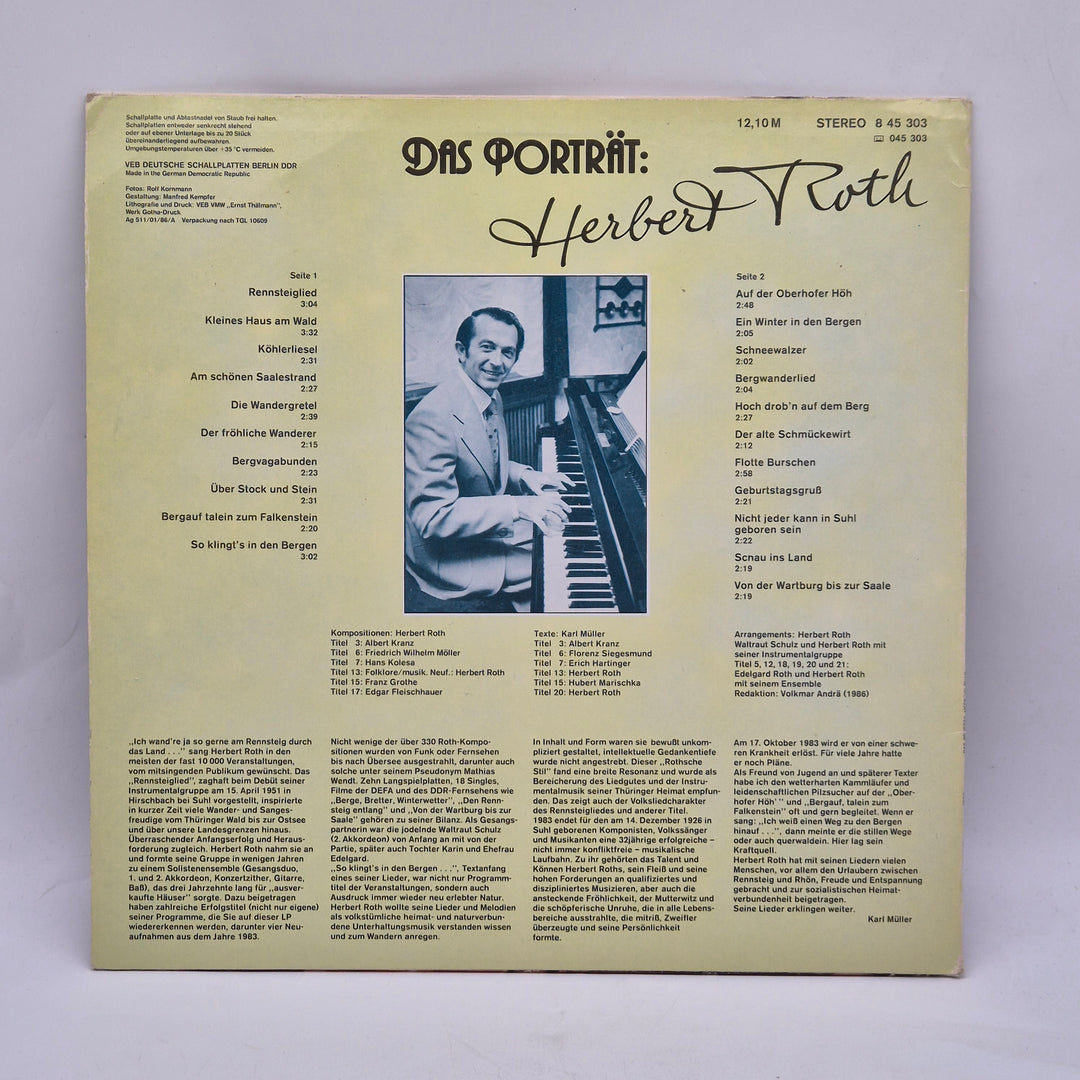 Retro Vinylskiva Das Porträt Herbert Roth Amiga