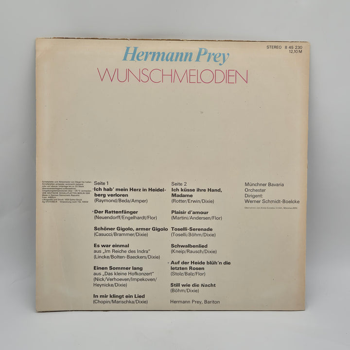 Hermann Prey Wunschmelodien Vinyl Retro Klassisk