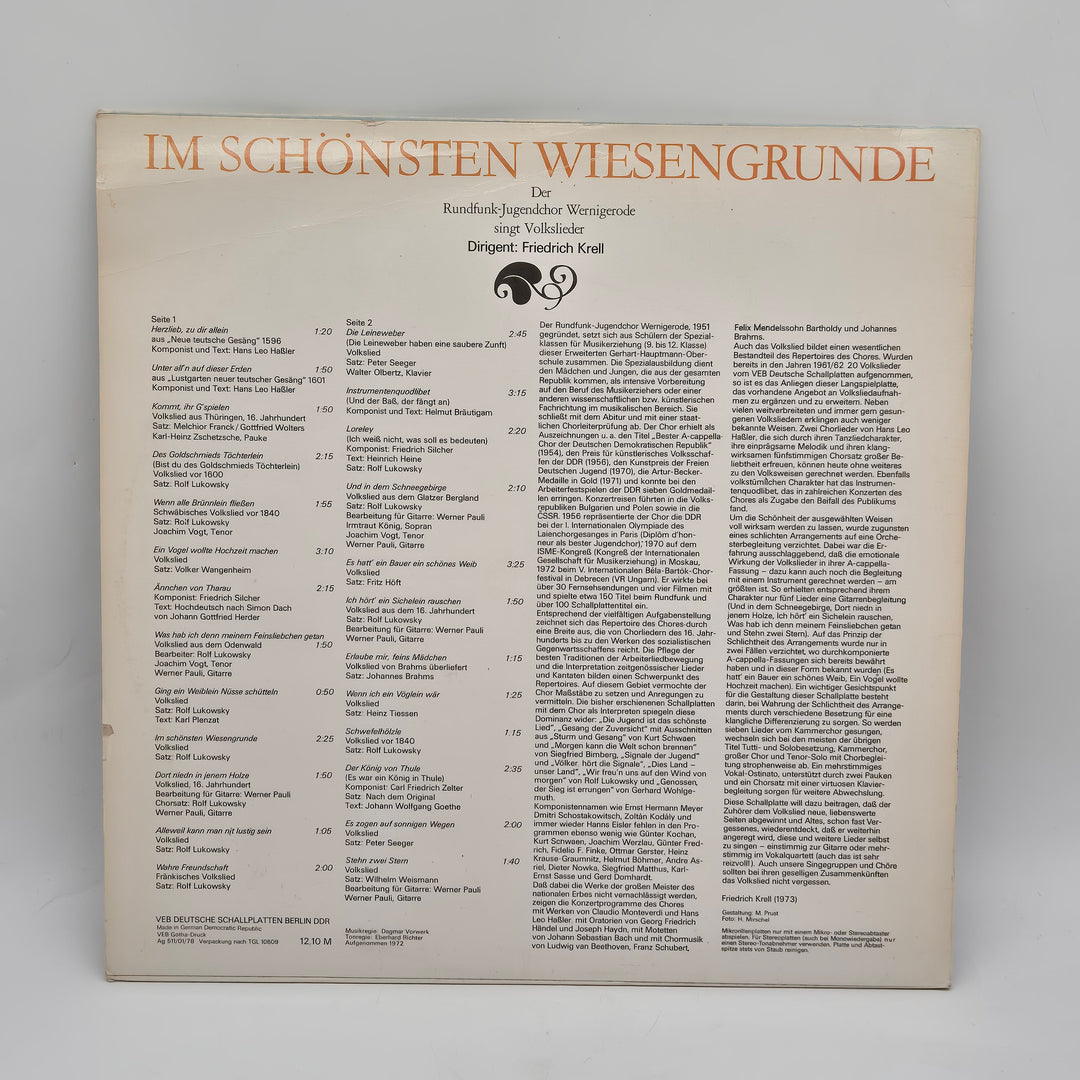 Retro vinylskiva Eterna med tyska folkmelodier