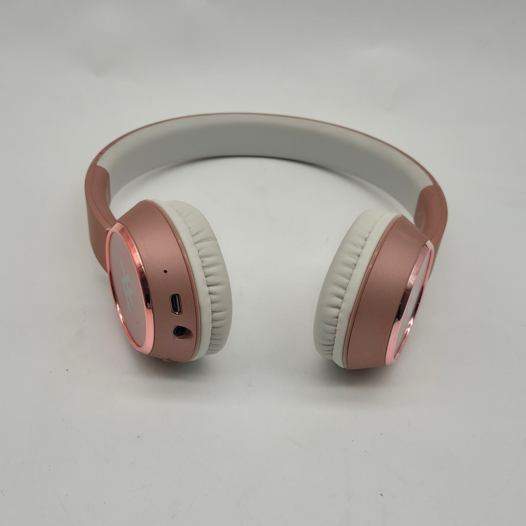 Elegant trådlösa Bluetooth-hörlurar roséguldfärg