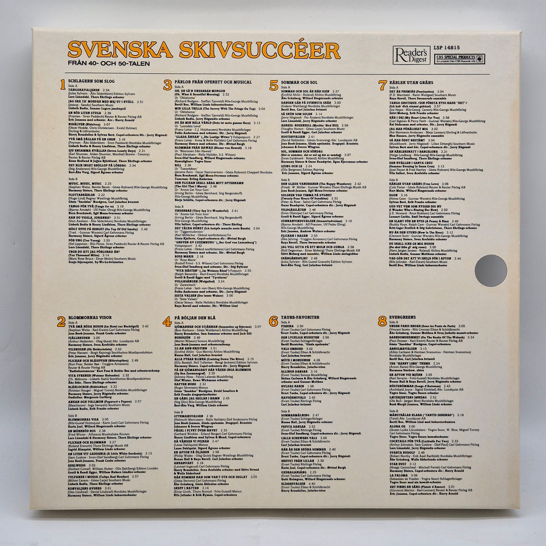 Retro Vinyl LP Svenska Skivsuccéer Reader's Digest