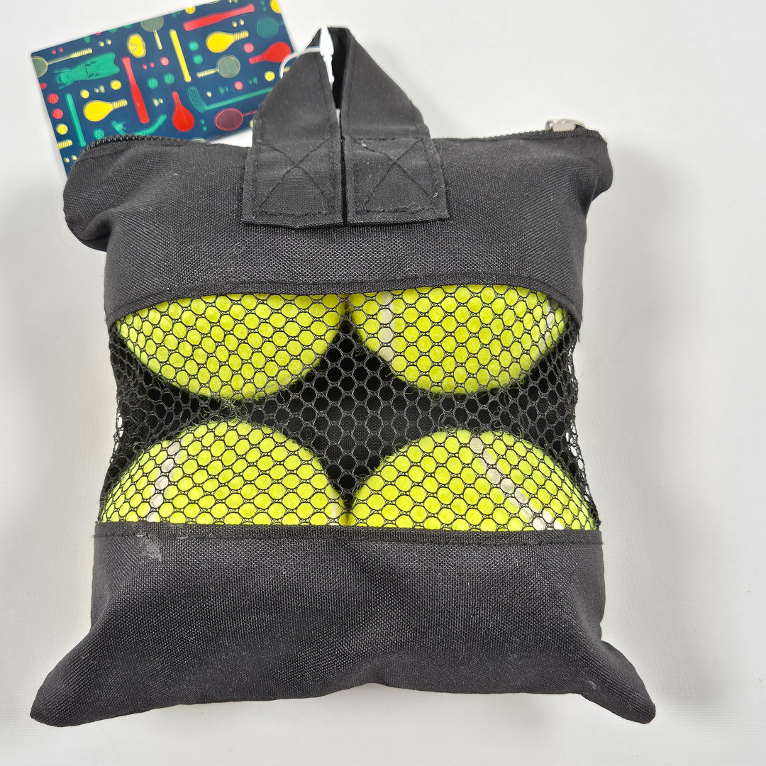 Unik tennisbollsbehållare i hållbar polyester