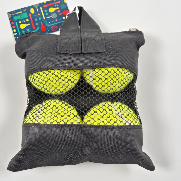Unik tennisbollsbehållare i hållbar polyester