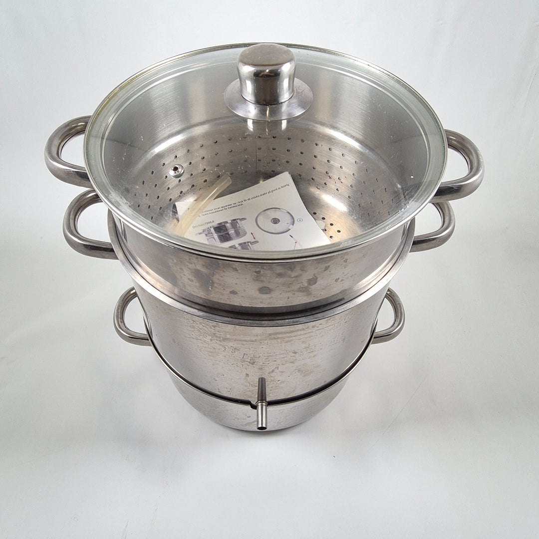 Elegant saftkokare i rostfritt stål 8L