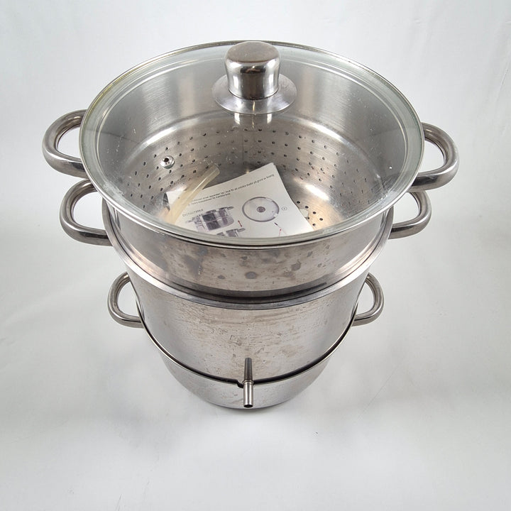 Elegant saftkokare i rostfritt stål 8L