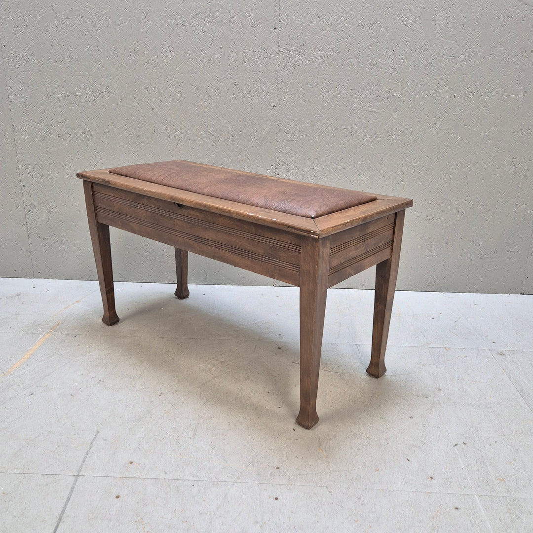 Retroförvaringsbänk i trä med rustik design