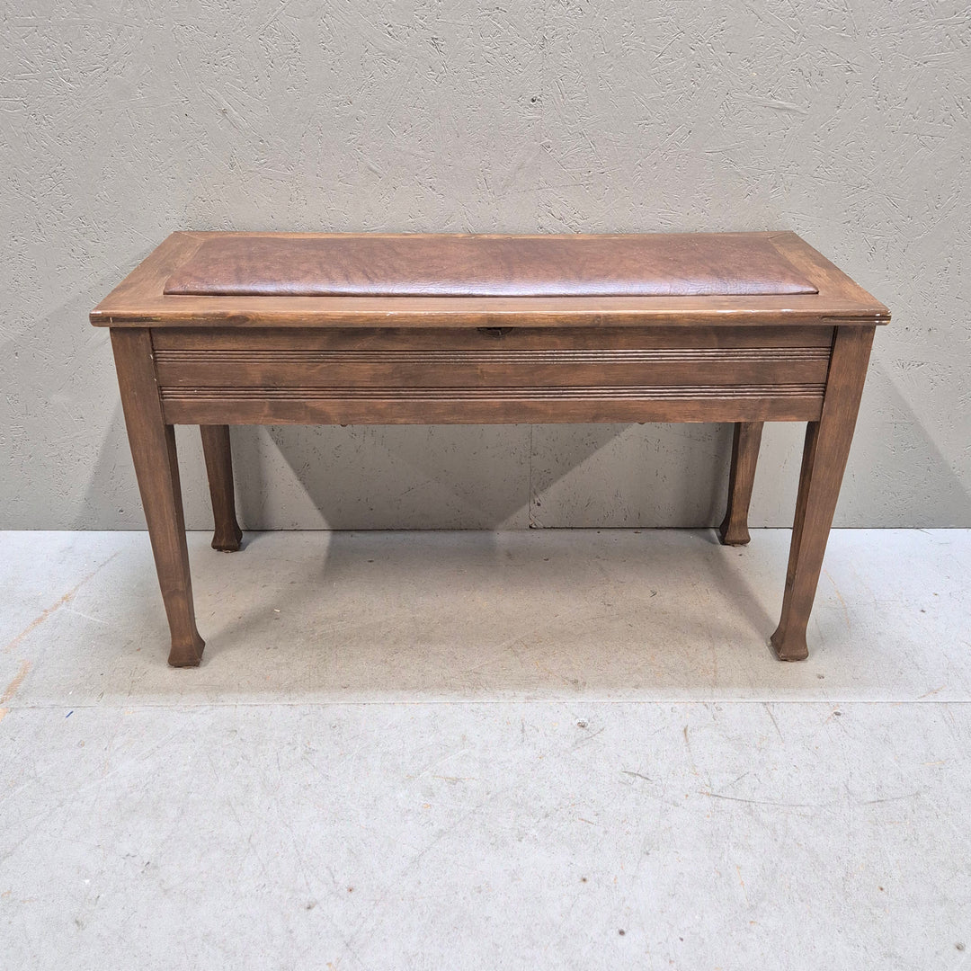 Retroförvaringsbänk i trä med rustik design