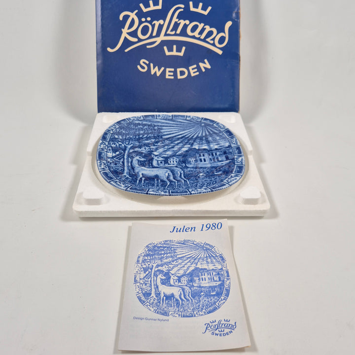 Rörstrand Julsamlarplatta 1980 av Gunnar Nylund