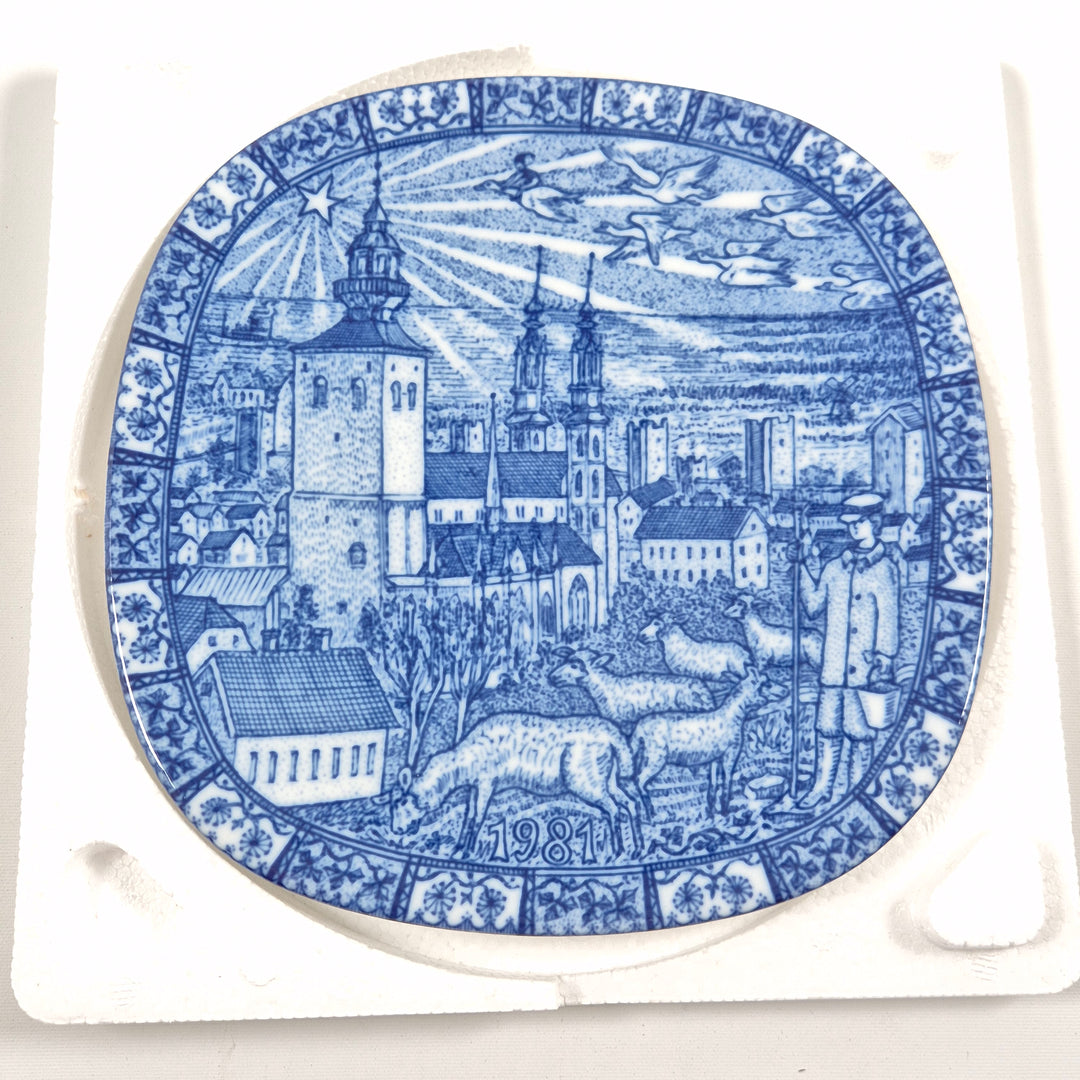 Rörstrand Julplatte 1981 Retro Samlarobjekt