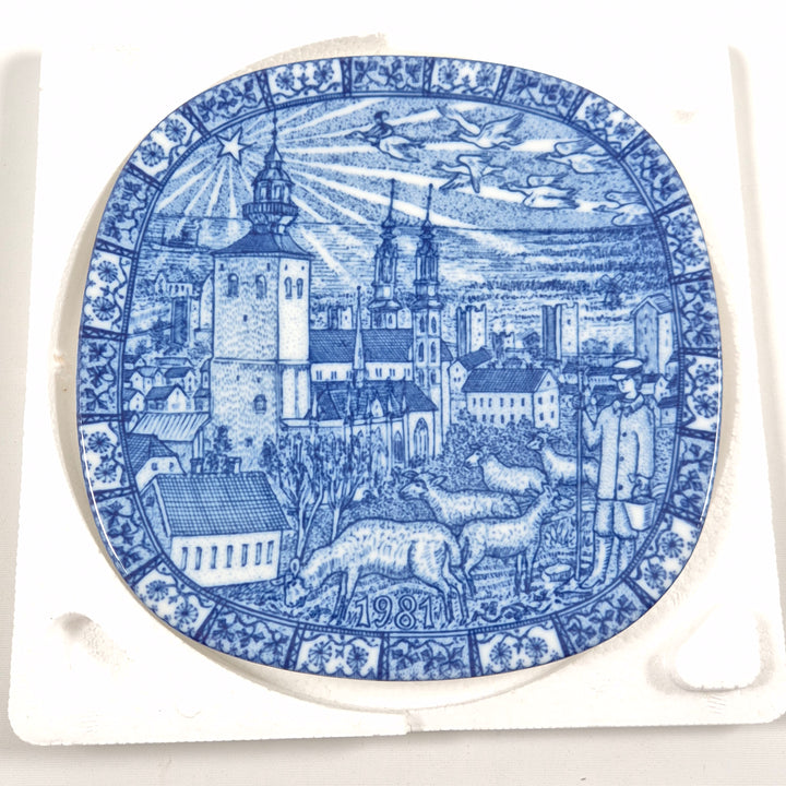 Rörstrand Julplatte 1981 Retro Samlarobjekt